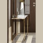 Greens Console  Brass and Marble